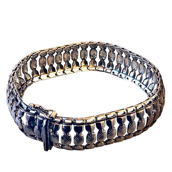 Milor Italy Sterling Silver Bracelet Basketweave Link 16.5 gr - Picture 12 of 14